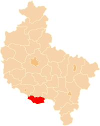 Okres Rawicz na mapě vojvodství