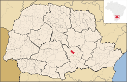 Localização de Guamiranga no Paraná