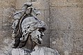 Détail de la statue de Mars à l'entrée nord de l'hôtel des Invalides à Paris.