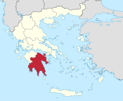 Location of Peloponnese