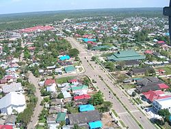 Pemandangan kota Tana Paser, ibu kota Paser