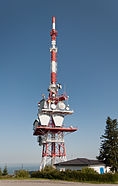 English: Pfänder radio tower near Bregenz, Vorarlberg, Austria. English: Funkturm auf dem Pfänder (in der Nähe von Bregenz, Vorarlberg, Österreich).