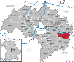 Läget för Pfatter i Landkreis Regensburg