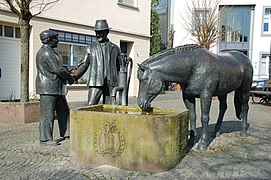 Fuente en el mercado de caballos