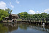 The mill and millpond at Philipsburg Manor.