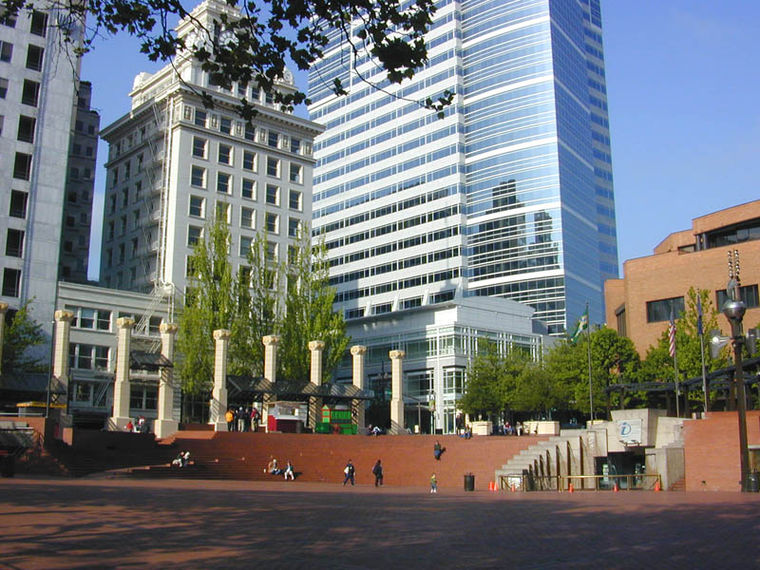 Le Pioneer Square à Portland.