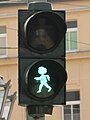 Father and Son traffic lights in front of the Plauen city hall – Green Phase (Son)