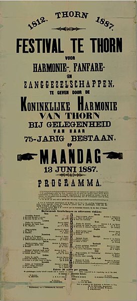 File:Poster of the 75th anniversary of the Koninklijke Harmonie van Thorn Limburgs Museum L24527.jpg