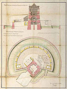 Profile and plan of the tour de Camaret Profil et plan de la tour de Camaret.jpg