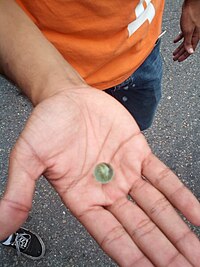 Marble shot by the National Guard on 7 June. Protestas Venezuela 2017 Metra.jpg