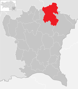 Poloha obce Riegersburg v okrese Südoststeiermark (klikacia mapa)