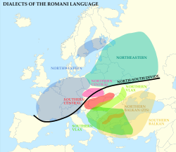 Romany dialects Europe.svg