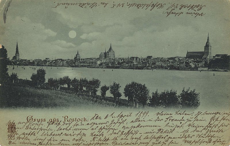 File:Rostock, Hansestadt, Mecklenburg-Vorpommern - Stadtansicht (Zeno Ansichtskarten).jpg