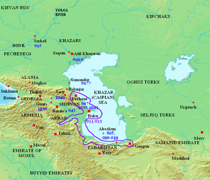 Expéditions Rus' en mer Caspienne, 865-1041