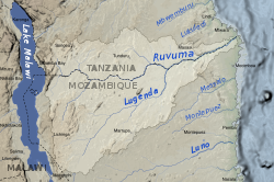 Ruvuma River basin map.svg