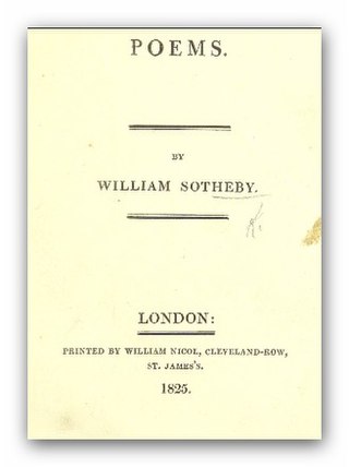 <span class="mw-page-title-main">William Sotheby</span> English poet and translator