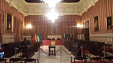 L'aula Colombo (salón Colón), sala consiliare dal 2007