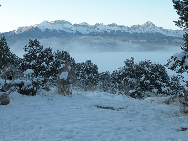 Morning near Ridgway after heavy snowfall