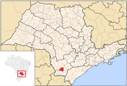 Localização de Ribeirão Branco em São Paulo