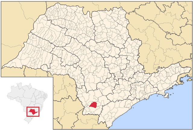 Localização de Ribeirão Branco em São Paulo