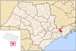 Localização de São José dos Campos em São Paulo