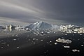 Icebergs in Disko Bay in Baffin Bay