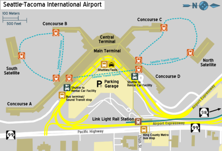 Sea-Tac terminal map