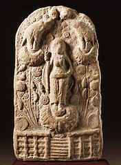 Lakshmi depicted in ancient variation of sari, 1st century BCE