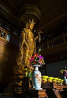 Shrine to a statue of Shiyimian Guanyin in the Drum Tower of Qita Temple (七塔寺) in Yingzhou, Ningbo, Zhejiang Province, China