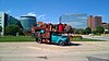 Sioux City Art Museum Featuring John Himmelfarb: Trucks.  Penelope Awaiting Her Chamberlain, 2013, 1946 Chevrolet farm truck and found objects, 11 feet 5 inches x 25 feet x 8 feet 6 inches.