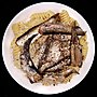 Thumbnail for File:Smoked kieler sprats on rotini with olive oil and black pepper - Massachusetts.jpg