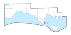 Location within Mackinac County