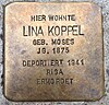 Stolperstein Wesseling Auf dem Rheinberg 11 Lina Koppel