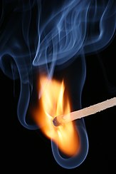 Matchstick while burning