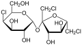 Deutsch: Struktur von Sucralose English: Structure of sucralose