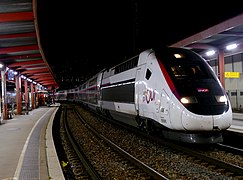 La rame 706, en gare de Chambéry - Challes-les-Eaux.