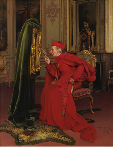 "O crítico de arte", pintura de Georges Croegaert (1848-1923).