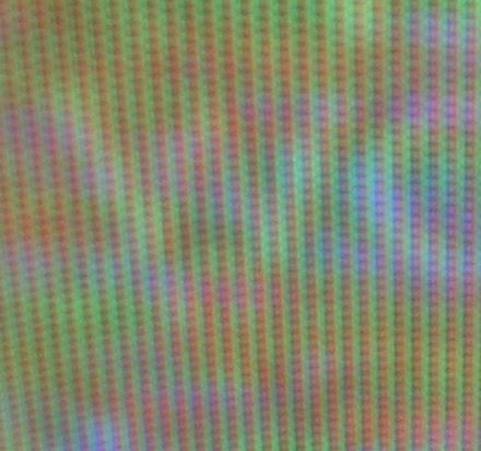 Close up image of analog color screen