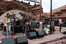 Tame Impala performing at Red Rocks Amphitheatre in June 2010