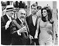 Vittorio De Sica, Edward G. Robinson, Robert Wagner and Raquel Welch, 1968