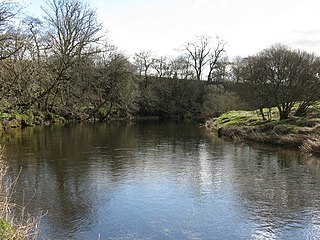 Kinnel Water river in Scotland