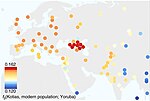 Thumbnail for File:The relationship of Caucasus hunter-gatherers to modern populations.jpg