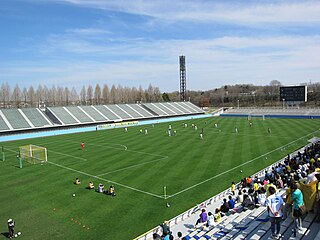 Tochigi Green Stadium building in Utsunomiya, Tochigi Prefecture, Japan