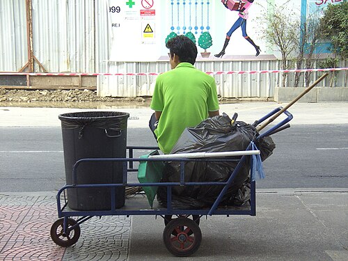 Trash collector in Thailand