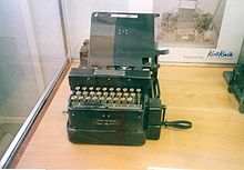 Typex Mk III was a portable version powered by a handle. Typex-Mk-III.jpg