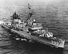 USS O'Hare (DD-889) underway at sea, circa in the 1960s (NH 106992).jpg