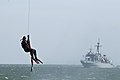 US Navy 100406-N-9123L-010 A diver is recovered by helicopter during a medical evacuation training exercise involving the U.S. and Republic of Korea navies.jpg