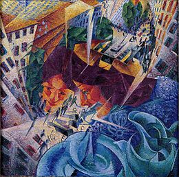 Umberto Boccioni, Simultanvisions (Simultanvisionen), huile sur toile, 60,5 × 60,5 cm, Von der Heydt Museum.jpg