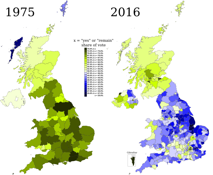 File:United Kingdom European Communities membership referendum, 1975 compared to United Kingdom European Union membership referendum, 2016.svg