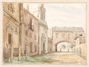 Valentín Carderera y Solano (1846) Arco de la Universidad de Alcalá.png